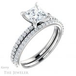 Princess Cut Forever One Moissanite Engagement Ring #GTJ1138-square-fo-w 6 Princess Cut Forever One Moissanite Engagement Ring #GTJ1138-square-fo-w