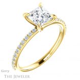 Princess Cut Forever One Moissanite Engagement Ring #GTJ1138-square-fo-y 4 Princess Cut Forever One Moissanite Engagement Ring #GTJ1138-square-fo-y