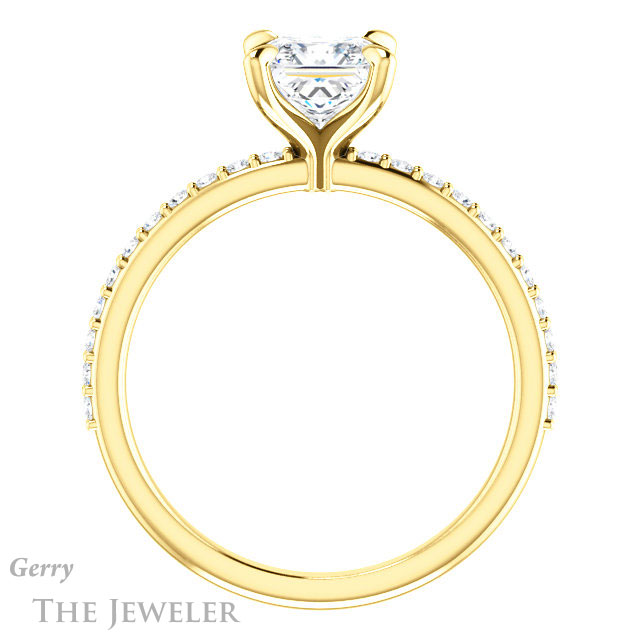 Princess Cut Forever One Moissanite Engagement Ring #GTJ1138-square-fo-y 2 Princess Cut Forever One Moissanite Engagement Ring #GTJ1138-square-fo-y
