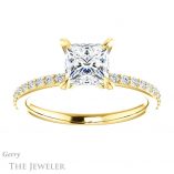 Princess Cut Forever One Moissanite Engagement Ring #GTJ1138-square-fo-y 1 Princess Cut Forever One Moissanite Engagement Ring #GTJ1138-square-fo-y