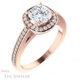Cushion Cut Forever One Moissanite Engagement Ring #GTJ1140-cushion-fo-r 4 Cushion Cut Forever One Moissanite Engagement Ring #GTJ1140-cushion-fo-r