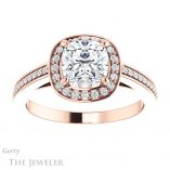 Cushion Cut Forever One Moissanite Engagement Ring #GTJ1140-cushion-fo-r 1 Cushion Cut Forever One Moissanite Engagement Ring #GTJ1140-cushion-fo-r