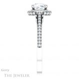 Cushion Cut Forever One Moissanite Engagement Ring #GTJ1140-cushion-fo-w