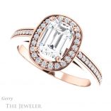 Emerald Cut Forever One Moissanite Engagement Ring #GTJ1140-emerald-fb-r 5 Emerald Cut Forever Brilliant Moissanite Engagement Ring #GTJ1140-emerald-fb-r
