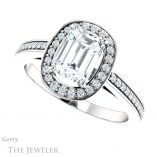 Emerald Cut Forever Brilliant Moissanite Engagement Ring #GTJ1140-emerald-fb-w