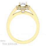Emerald Cut Forever Brilliant Moissanite Engagement Ring #GTJ1140-emerald-fb-y