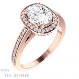 Oval Shaped Forever One Moissanite Engagement Ring #GTJ1140-oval-fo-r
