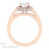 Oval Shaped Forever One Moissanite Engagement Ring #GTJ1140-oval-fo-r
