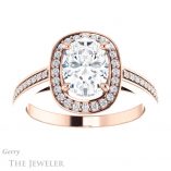Oval Shaped Forever One Moissanite Engagement Ring #GTJ1140-oval-fo-r