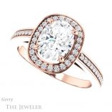 Oval Shaped Forever One Moissanite Engagement Ring #GTJ1140-oval-fo-r