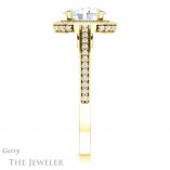 Oval Shaped Forever One Moissanite Engagement Ring #GTJ1140-oval-fo-y