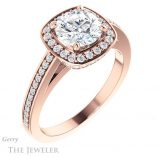 Round Cut Forever One Moissanite Engagement Ring #GTJ1140-round-fo-r