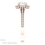 Round Cut Forever One Moissanite Engagement Ring #GTJ1140-round-fo-r