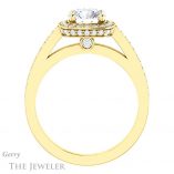 Round Cut Forever One Moissanite Engagement Ring #GTJ1140-round-fo-y