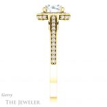 Round Cut Forever One Moissanite Engagement Ring #GTJ1140-round-fo-y
