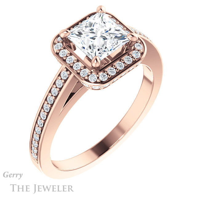 Princess Cut Forever One Moissanite Engagement Ring #GTJ1140-square-fo-r