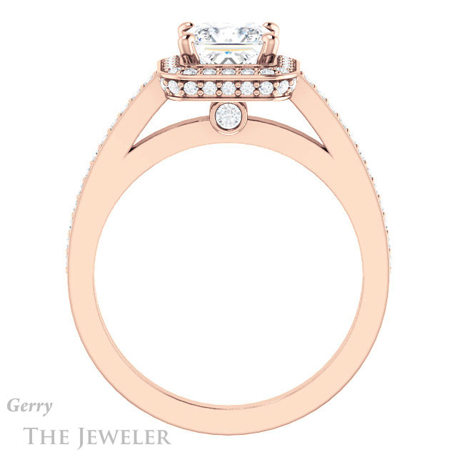 Princess Cut Forever One Moissanite Engagement Ring #GTJ1140-square-fo-r