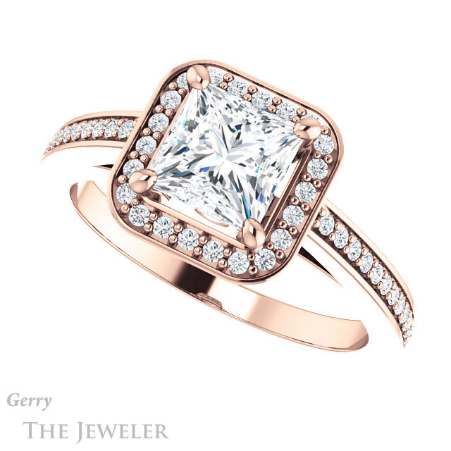 Princess Cut Forever One Moissanite Engagement Ring #GTJ1140-square-fo-r