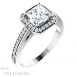Princess Cut Forever One Moissanite Engagement Ring #GTJ1140-square-fo-w 4 Princess Cut Forever One Moissanite Engagement Ring #GTJ1140-square-fo-w
