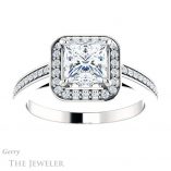 Princess Cut Forever One Moissanite Engagement Ring #GTJ1140-square-fo-w 1 Princess Cut Forever One Moissanite Engagement Ring #GTJ1140-square-fo-w