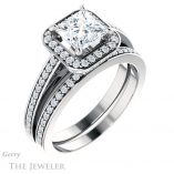 Princess Cut Forever One Moissanite Engagement Ring #GTJ1140-square-fo-w 6 Princess Cut Forever One Moissanite Engagement Ring #GTJ1140-square-fo-w