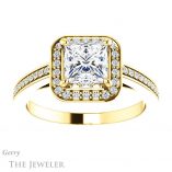 Princess Cut Forever One Moissanite Engagement Ring #GTJ1140-square-fo-y 1 Princess Cut Forever One Moissanite Engagement Ring #GTJ1140-square-fo-y
