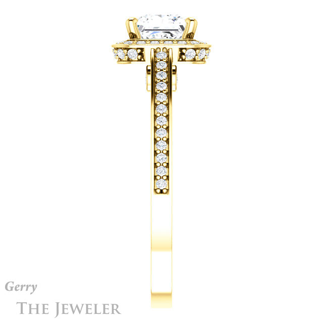 Princess Cut Forever One Moissanite Engagement Ring #GTJ1140-square-fo-y 3 Princess Cut Forever One Moissanite Engagement Ring #GTJ1140-square-fo-y