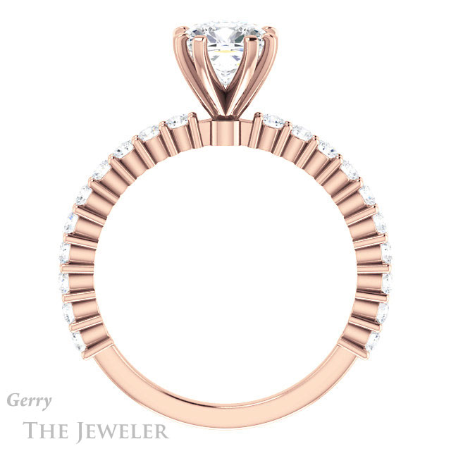 Cushion Cut Forever One Moissanite Engagement Ring #GTJ1141-cushion-fo-r