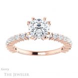Cushion Cut Forever One Moissanite Engagement Ring #GTJ1141-cushion-fo-r