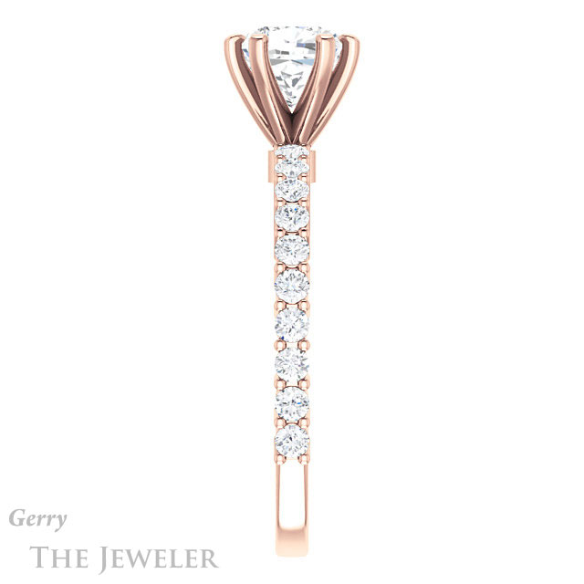 Cushion Cut Forever One Moissanite Engagement Ring #GTJ1141-cushion-fo-r