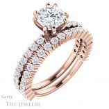 Cushion Cut Forever One Moissanite Engagement Ring #GTJ1141-cushion-fo-r