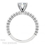 Cushion Cut Forever One Moissanite Engagement Ring #GTJ1141-cushion-fo-w