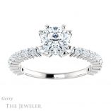 Cushion Cut Forever One Moissanite Engagement Ring #GTJ1141-cushion-fo-w