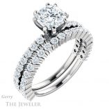 Cushion Cut Forever One Moissanite Engagement Ring #GTJ1141-cushion-fo-w