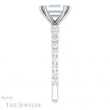 Emerald Cut Forever Brilliant Moissanite Engagement Ring #GTJ1141-emerald-fb-w
