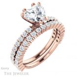 Heart Shaped Forever Brilliant Moissanite Engagement Ring #GTJ1141-heart-fb-r