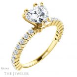 Heart Shaped Forever Brilliant Moissanite Engagement Ring #GTJ1141-heart-fb-y