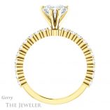 Heart Shaped Forever Brilliant Moissanite Engagement Ring #GTJ1141-heart-fb-y