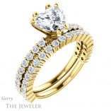 Heart Shaped Forever Brilliant Moissanite Engagement Ring #GTJ1141-heart-fb-y