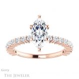 Marquise Cut Forever One Moissanite Engagement Ring #GTJ1141-marquise-fb-r 1 Marquise Cut Forever Brilliant Moissanite Engagement Ring #GTJ1141-marquise-fb-r