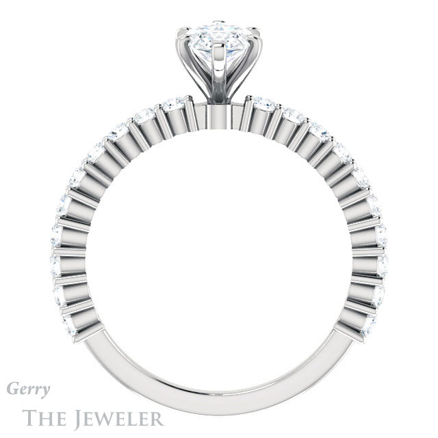 Marquise Cut Forever Brilliant Moissanite Engagement Ring #GTJ1141-marquise-fb-w