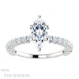Marquise Cut Forever Brilliant Moissanite Engagement Ring #GTJ1141-marquise-fb-w