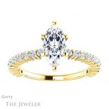 Marquise Cut Forever Brilliant Moissanite Engagement Ring #GTJ1141-marquise-fb-y