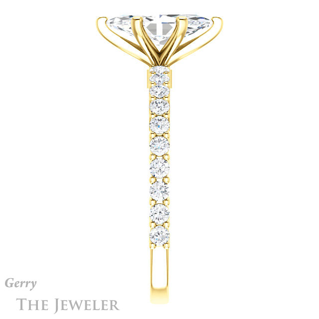 Marquise Cut Forever Brilliant Moissanite Engagement Ring #GTJ1141-marquise-fb-y