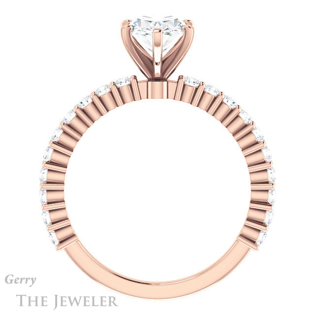 Oval Shaped Forever One Moissanite Engagement Ring #GTJ1141-oval-fo-r