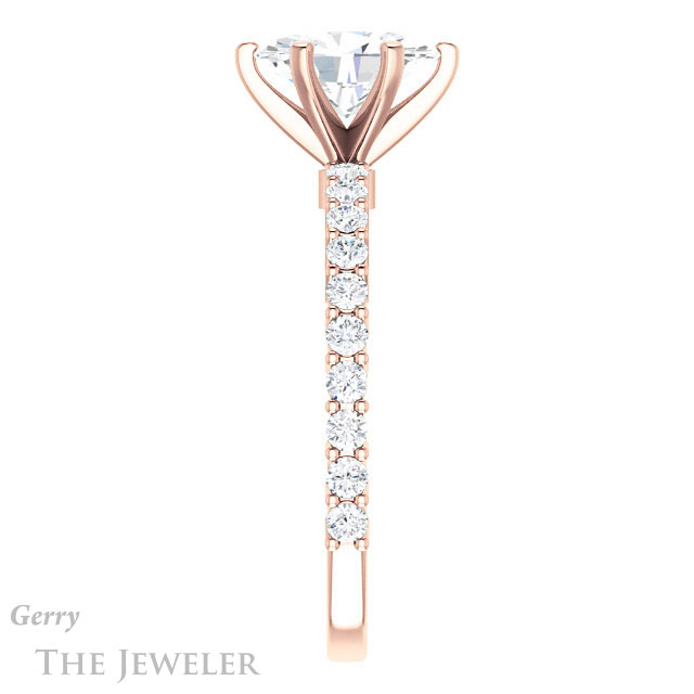 Oval Shaped Forever One Moissanite Engagement Ring #GTJ1141-oval-fo-r 3 Oval Shaped Forever One Moissanite Engagement Ring #GTJ1141-oval-fo-r
