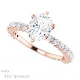 Oval Shaped Forever One Moissanite Engagement Ring #GTJ1141-oval-fo-r 5 Oval Shaped Forever One Moissanite Engagement Ring #GTJ1141-oval-fo-r