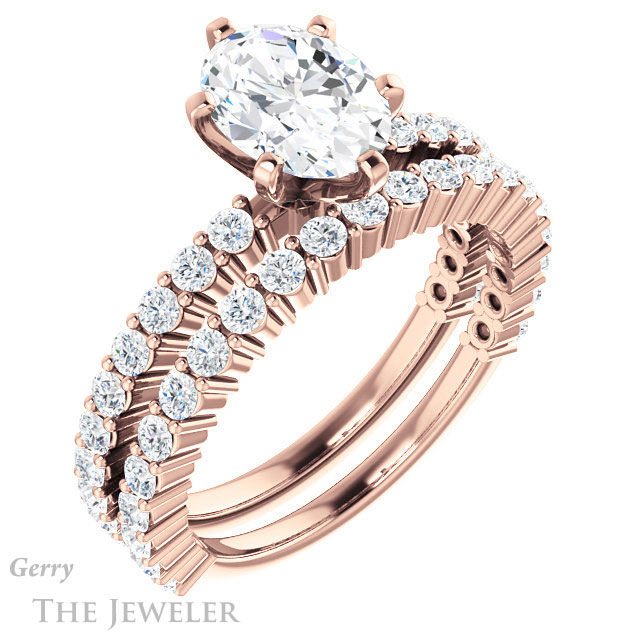 Oval Shaped Forever One Moissanite Engagement Ring #GTJ1141-oval-fo-r 6 Oval Shaped Forever One Moissanite Engagement Ring #GTJ1141-oval-fo-r