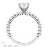 Oval Shaped Forever One Moissanite Engagement Ring #GTJ1141-oval-fo-w 2 Oval Shaped Forever One Moissanite Engagement Ring #GTJ1141-oval-fo-w