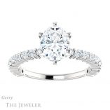 Oval Shaped Forever One Moissanite Engagement Ring #GTJ1141-oval-fo-w 1 Oval Shaped Forever One Moissanite Engagement Ring #GTJ1141-oval-fo-w